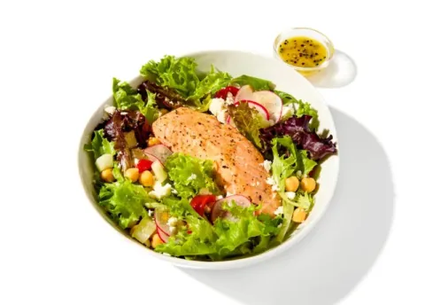 Mediterranean Salad & Salmon