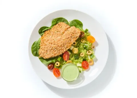 Crusted Tilapia & Couscous Salad