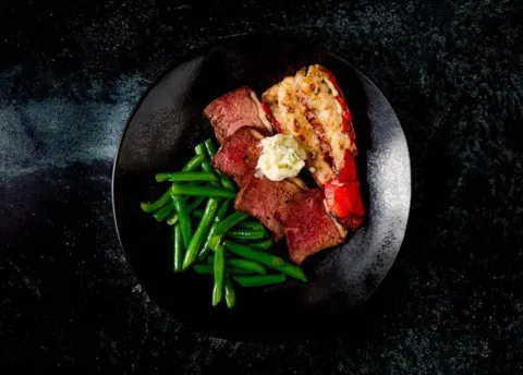 Surf & Turf with NY Strip Steak & Lobster Tail