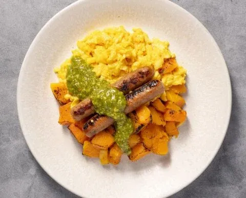 Pesto Breakfast Scramble