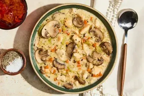 Creamy Organic Chicken & Mushroom Soup