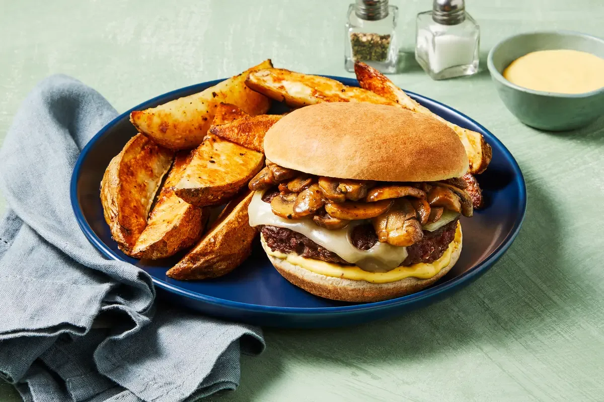 Mushroom ’n’ Swiss Burgers