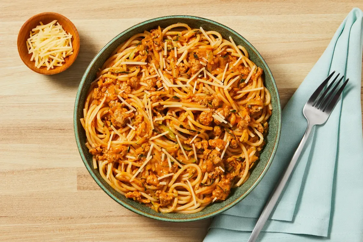 Chicken Sausage Ragù Spaghetti