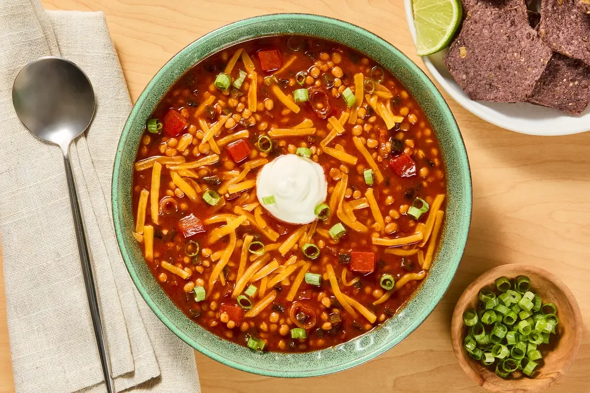 Spicy One Pot Vegetarian Lentil Chili