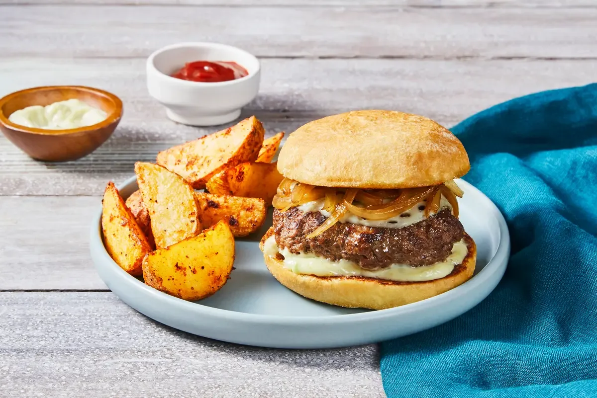 Caramelized Onion Swissburgers