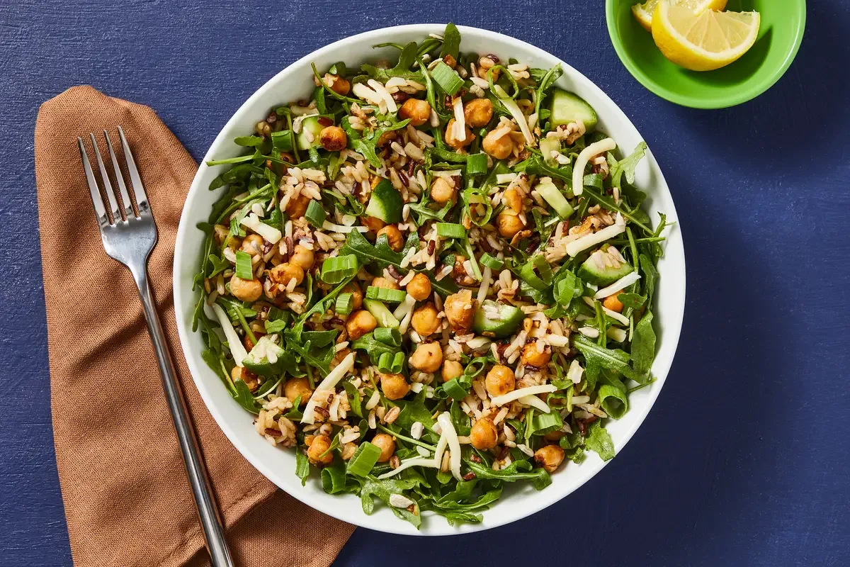 Lemony Shrimp & Arugula Grain Salad
