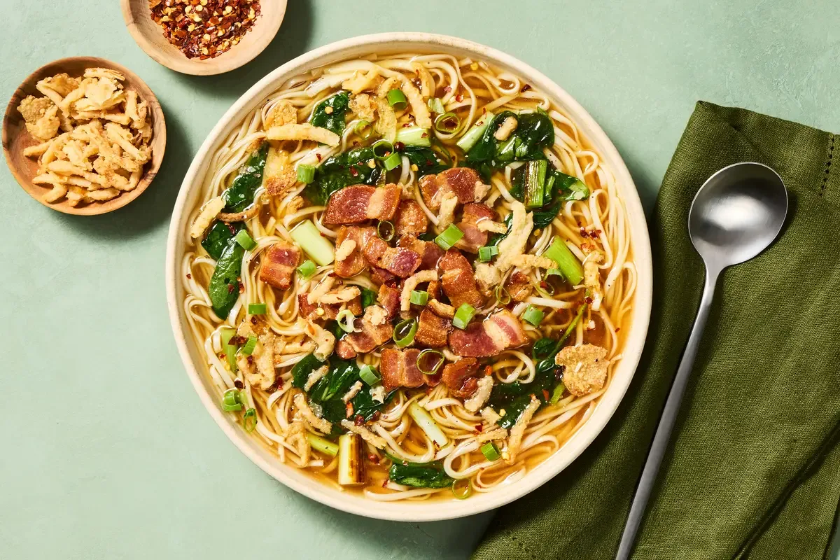 Chicken, Bacon & Crispy Fried Onion Ramen