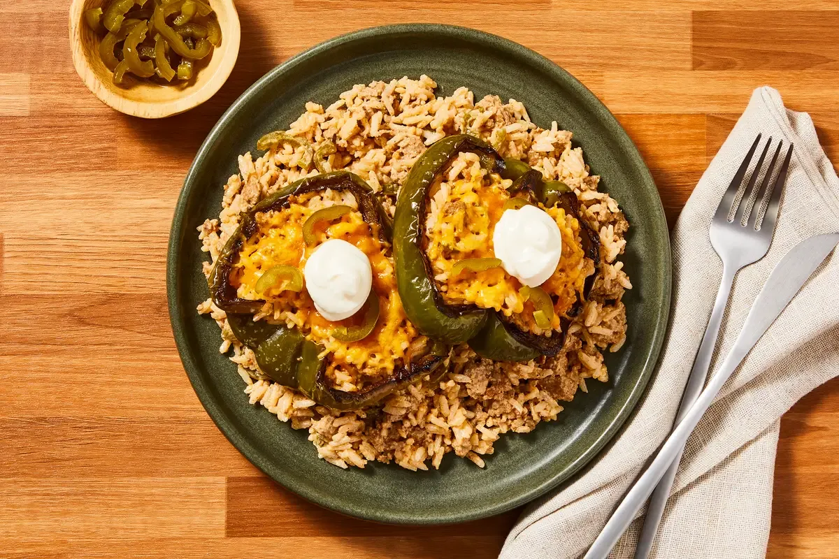 Poppin’ Jalapeño Pork Stuffed Peppers