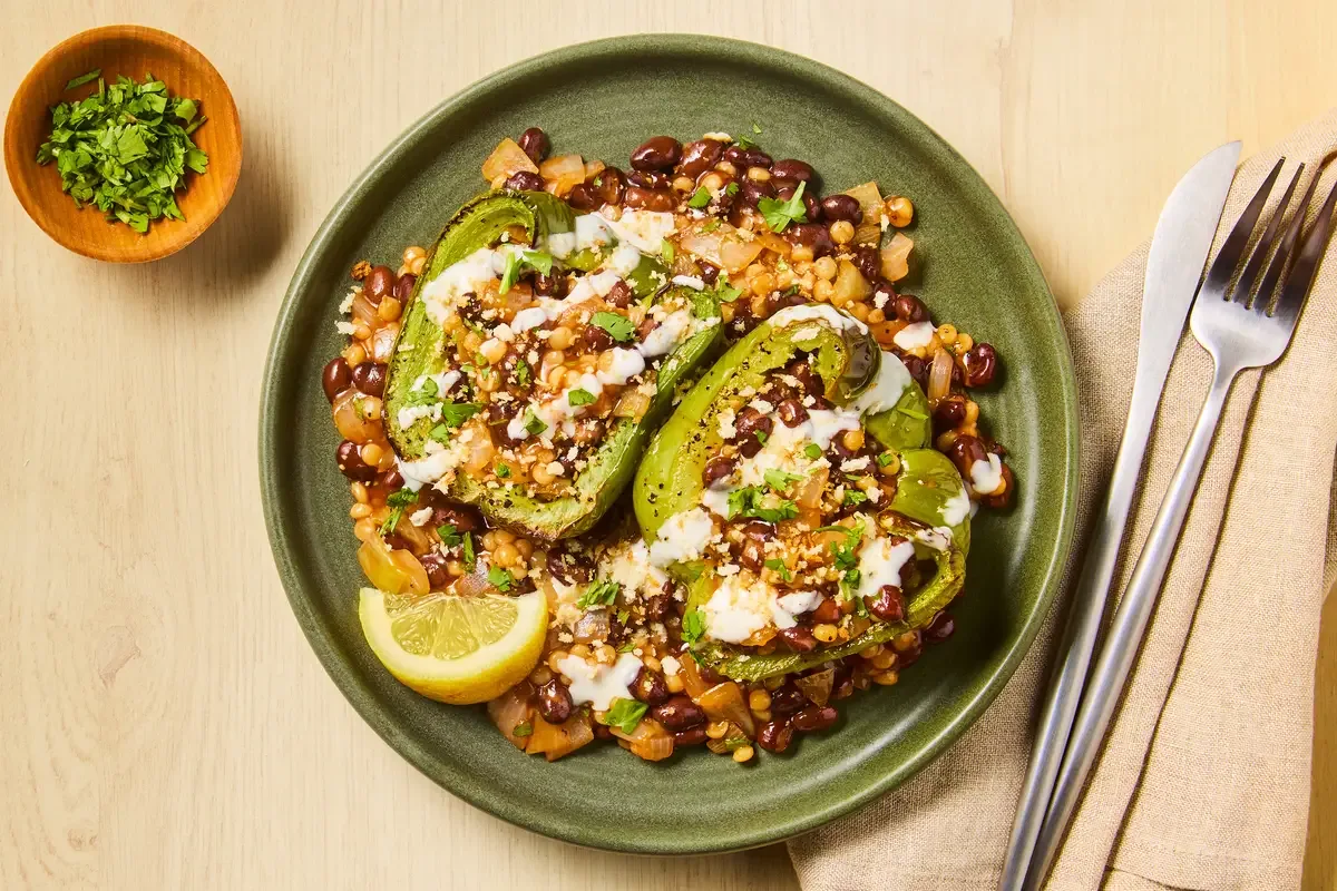 Southwest Turkey & Bean Stuffed Peppers