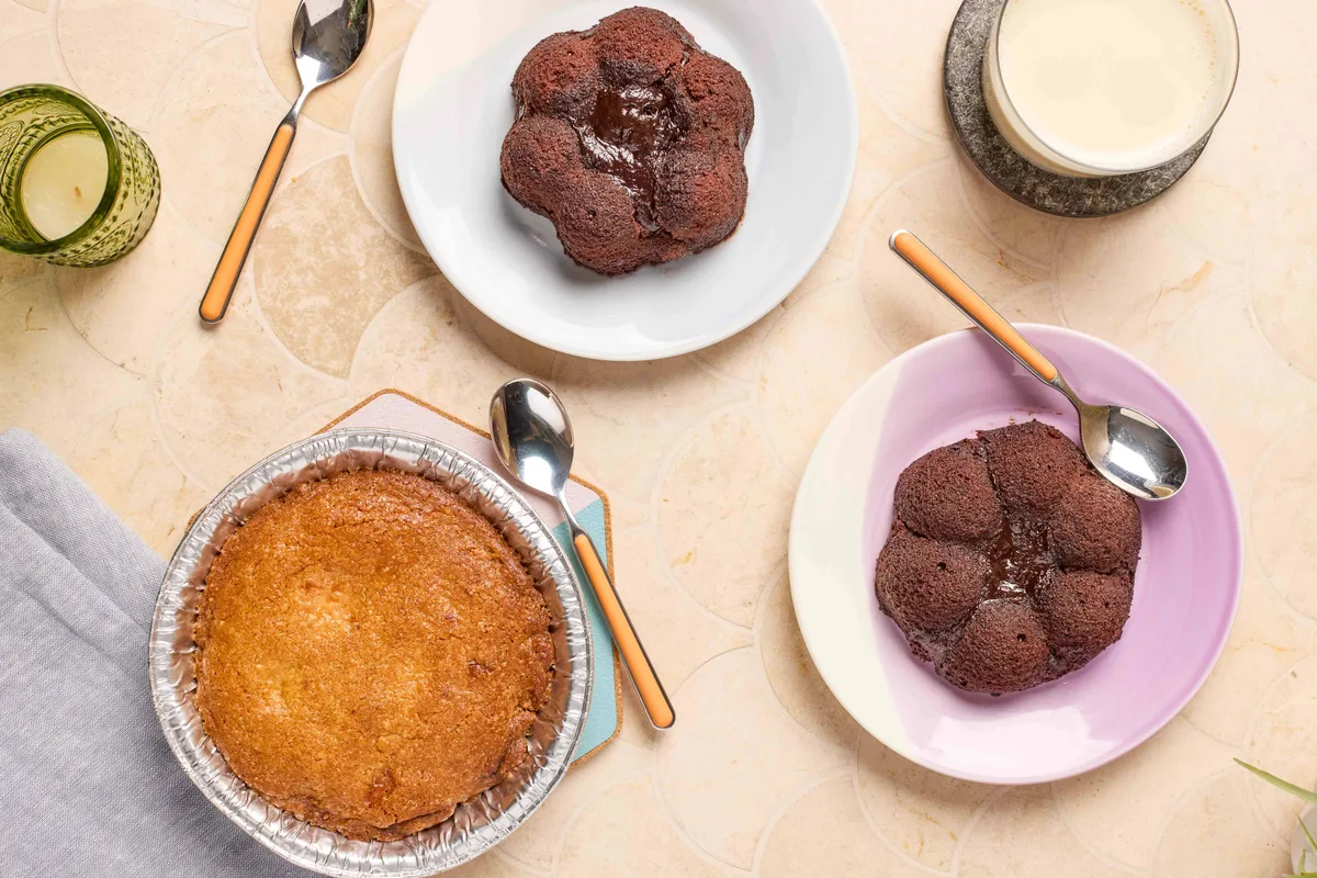 Lemon White Chocolate Cookie Skillet & Chocolate Lava Cakes