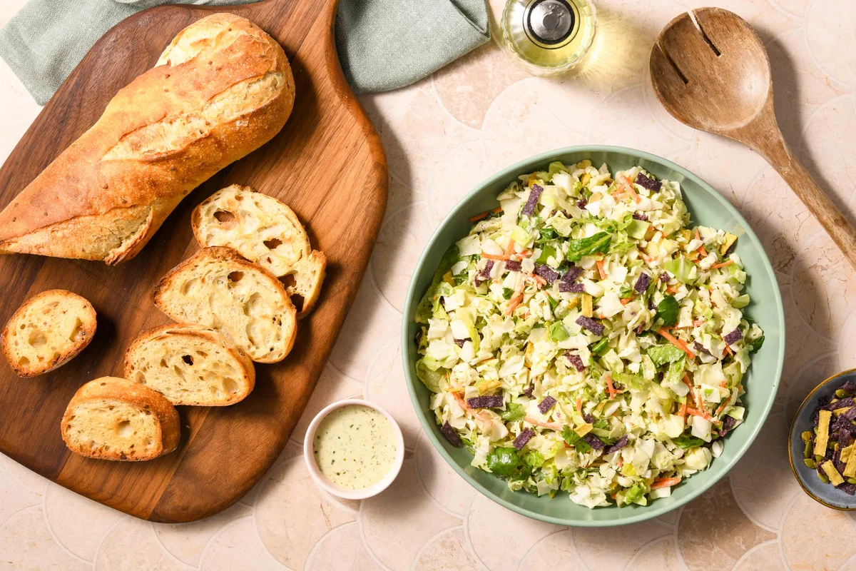 Southwest Chopped Salad & Roasted Garlic Artisan Batard