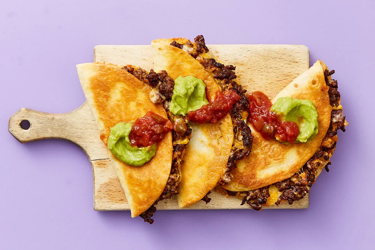 Cheesy Beef Quesadillas