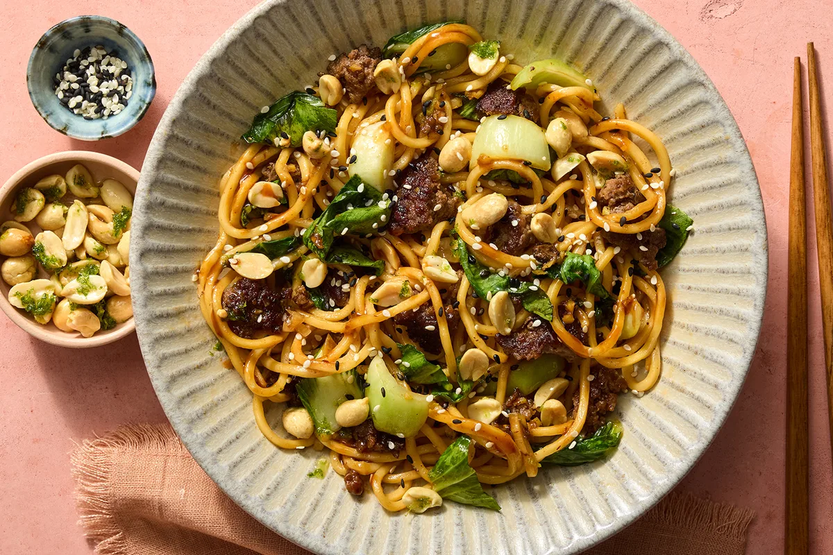 Takeout Style Ginger Beef Noodles