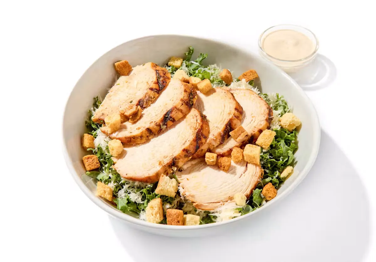 Grilled Chicken Kale Caesar