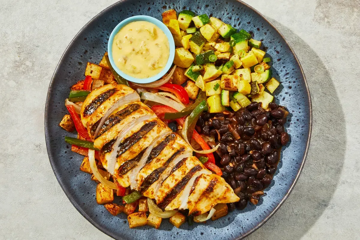 Santa Fe Style Potato, Chicken & Pepper Bowl