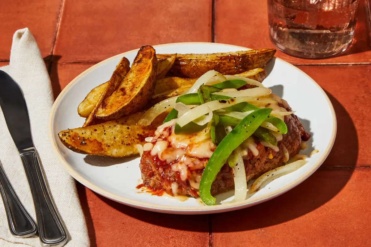 Pepper Jack Stuffed Beef Meatloaves