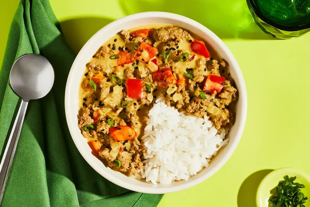 Organic Beef Coconut Curry Soup & Rice