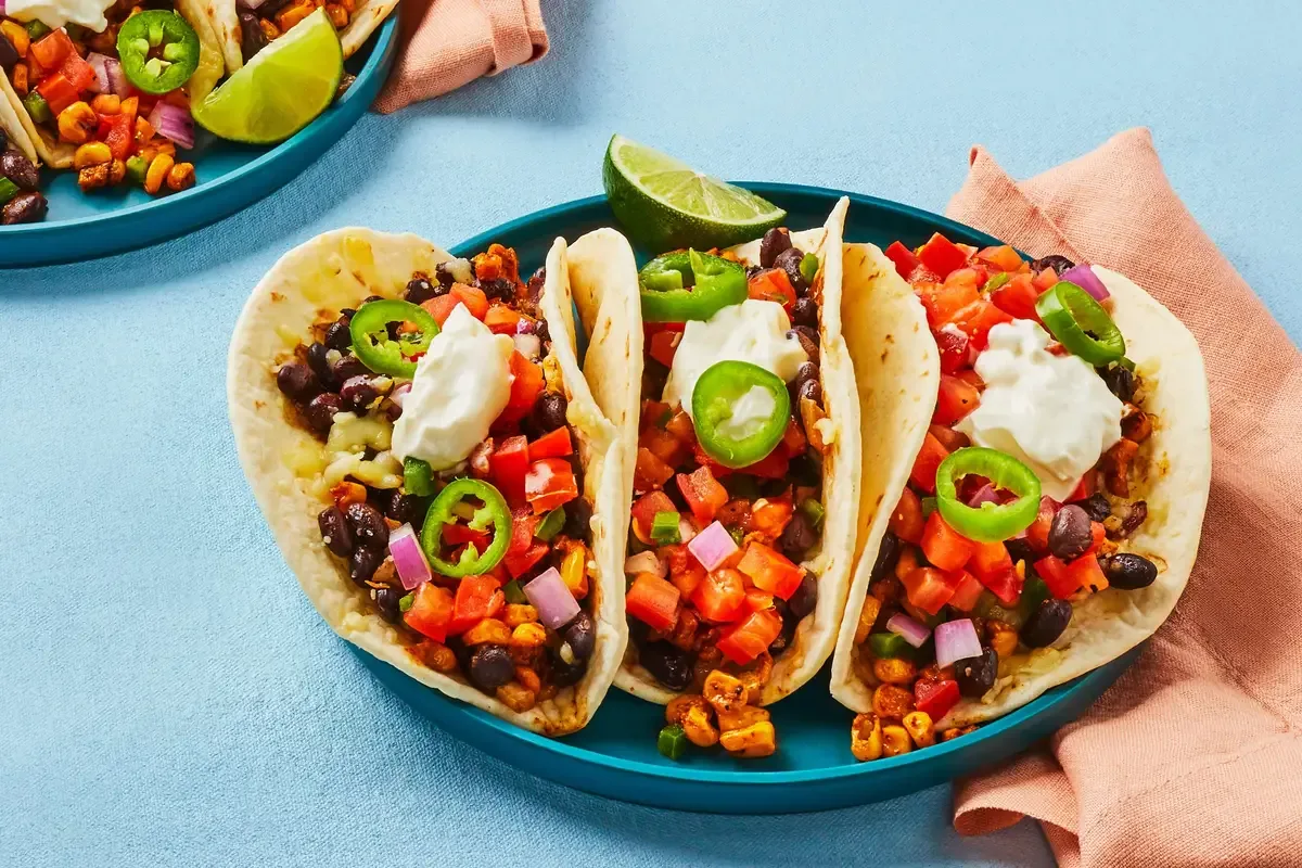 Beef & Cheesy Charred Corn Tacos