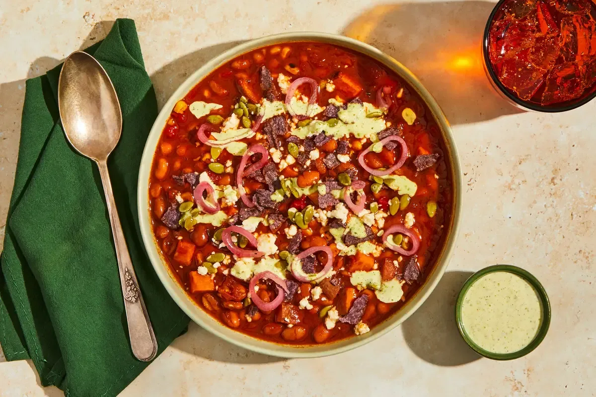 Southwest Pinto & Sweet Potato Chili