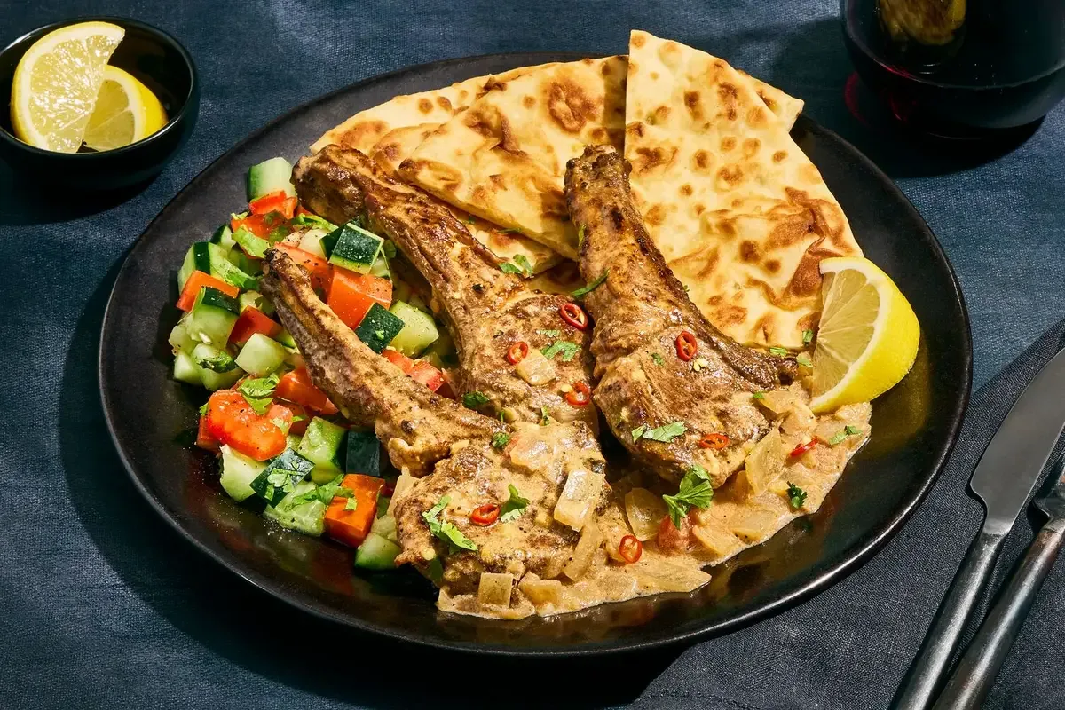 Pakistani Inspired Lamb Chops & Garlic Naan