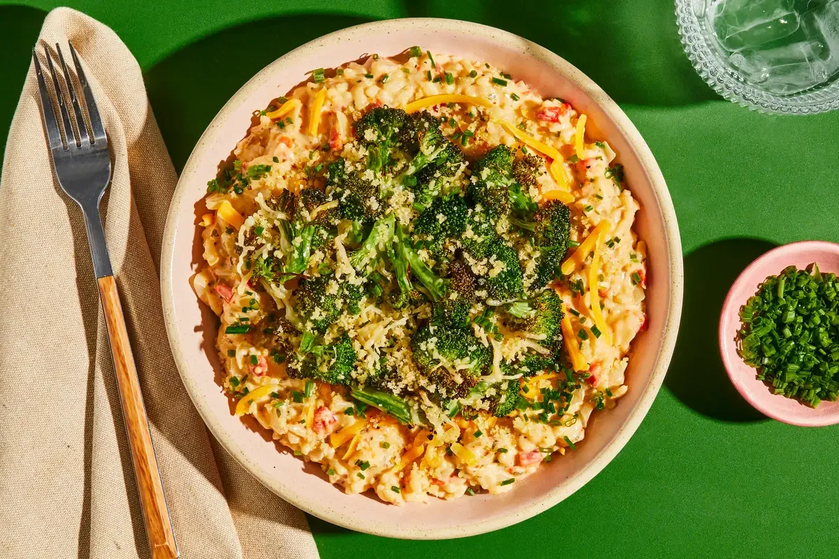 Creamy Bacon Risotto & Parmesan Broccoli