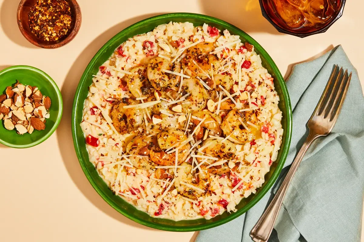 Italian Shrimp & Bacon with Cauli “Rice”