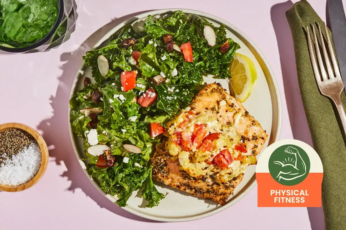 Lemony Feta Artichoke Stuffed Salmon