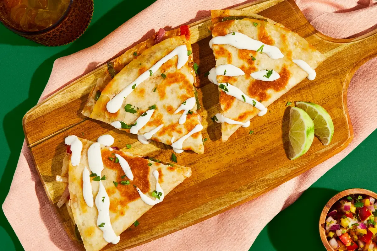 Bell Pepper Quesadillas with Mango Salsa