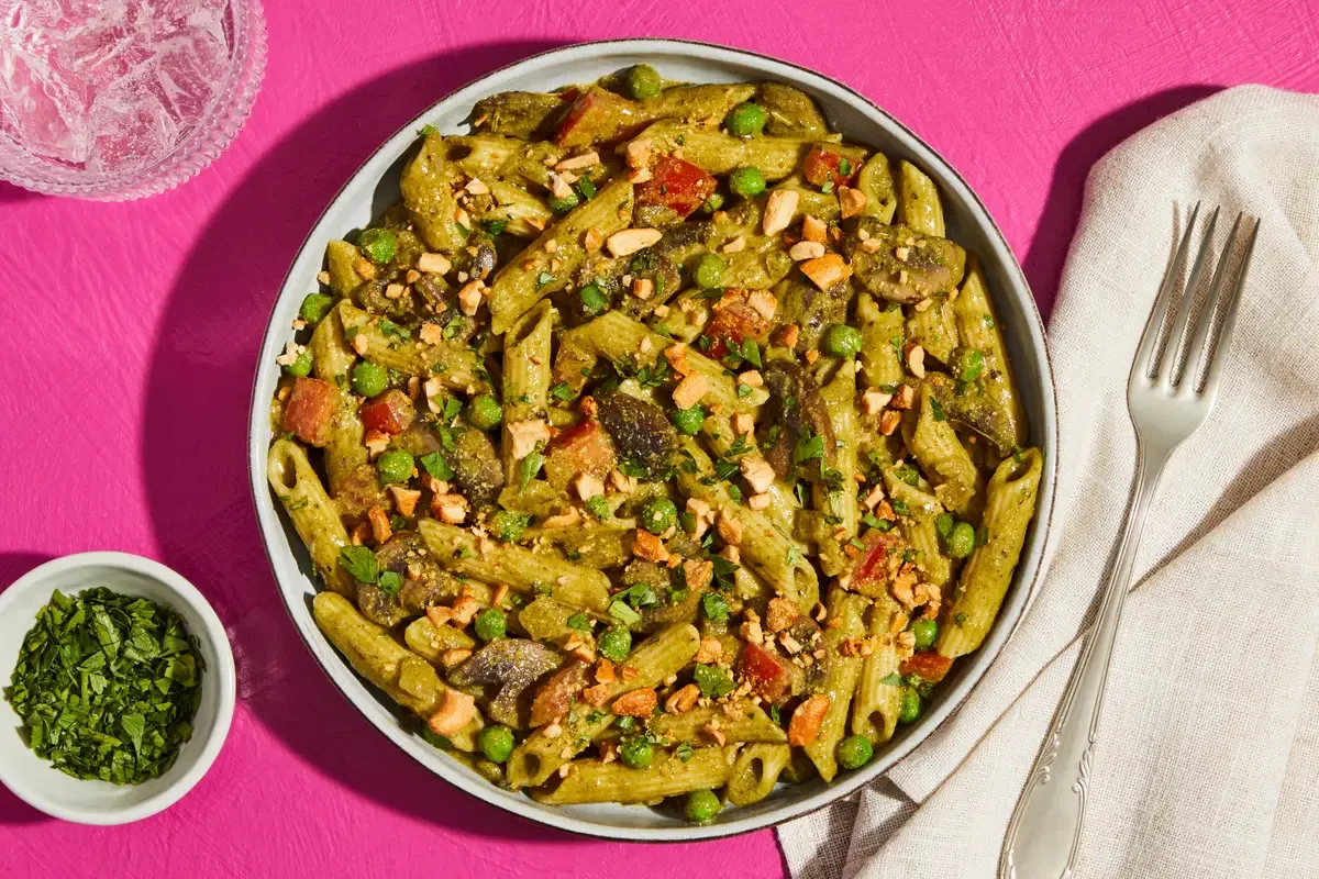 Pesto Penne with Organic Chicken