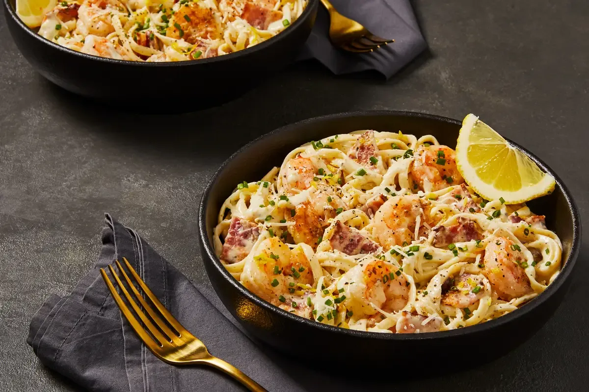 Shrimp & Bacon Linguine Alfredo