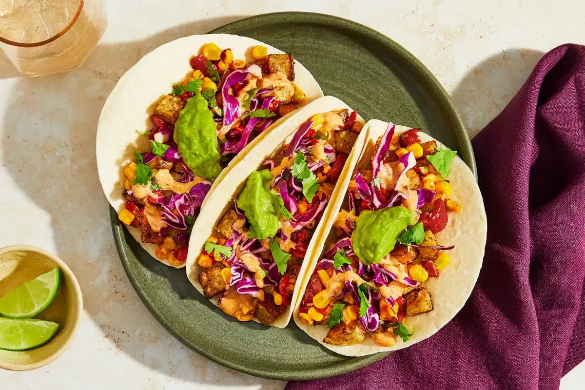 Baja Chicken & Potato Tacos with Guac