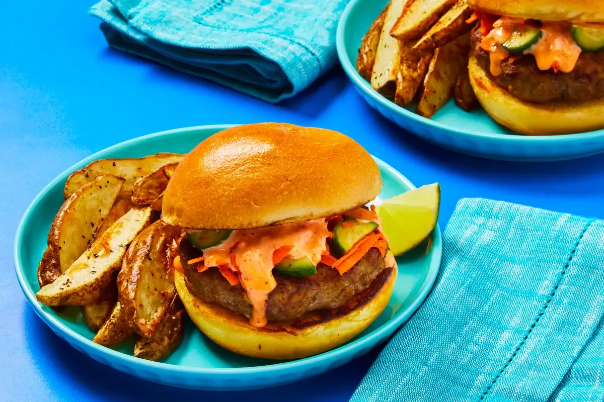 Banh Mi Style Chicken Burgers
