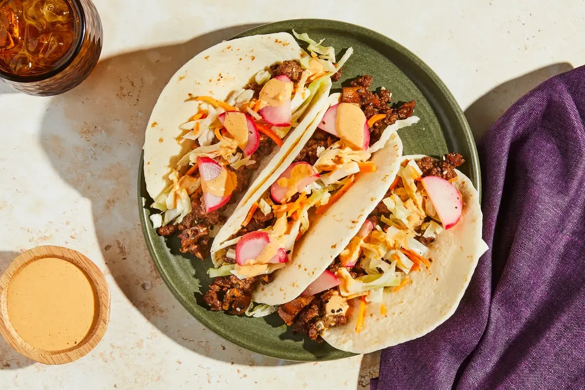 Spicy Sriracha Tamari Beef Tacos