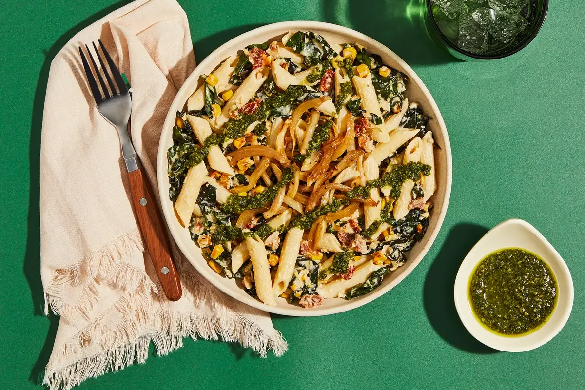 Pesto Gluten Free Fresh Fusilli Bowls