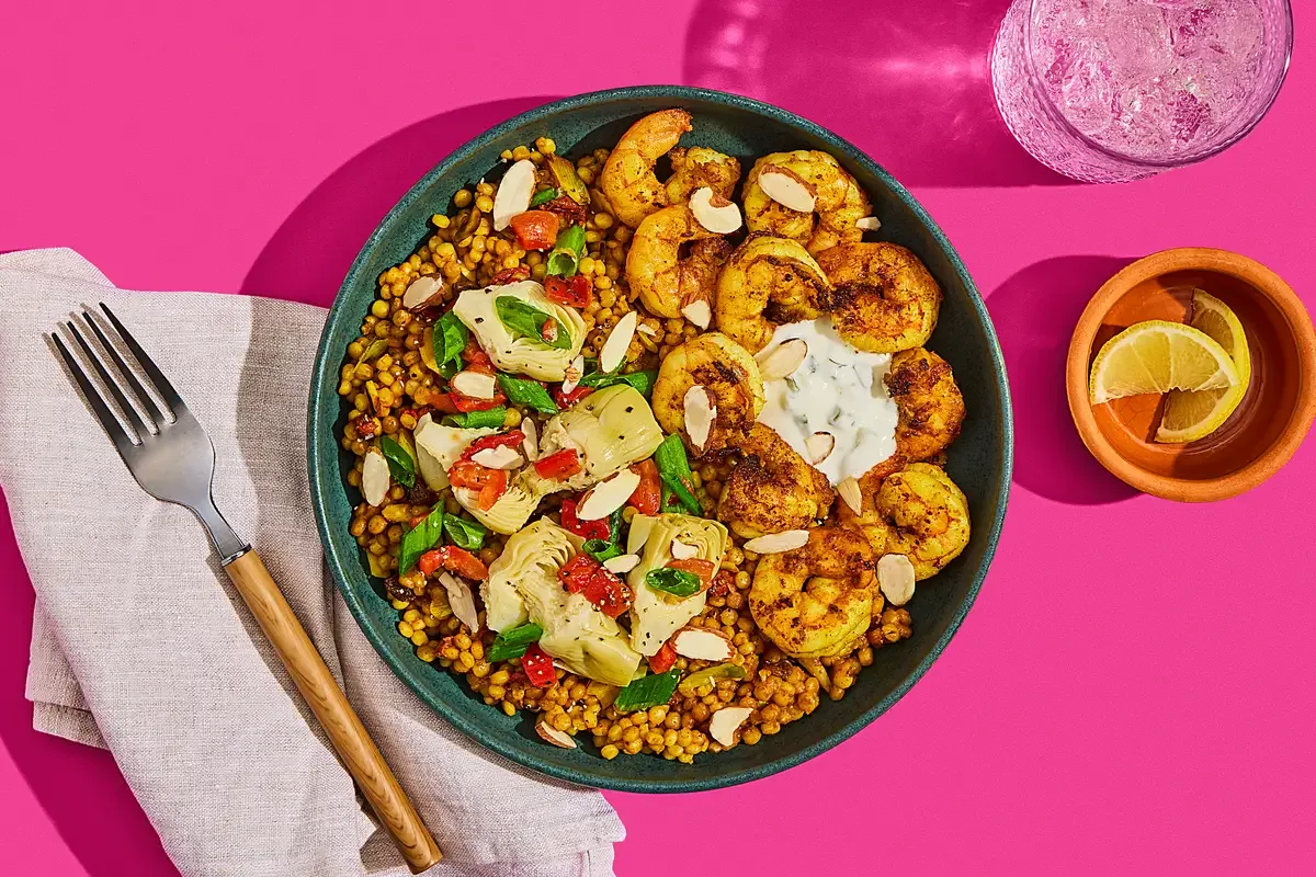 Shawarma Shrimp with Jeweled Couscous