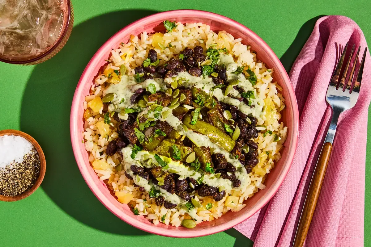 Pineapple Rice & Black Bean Bowls