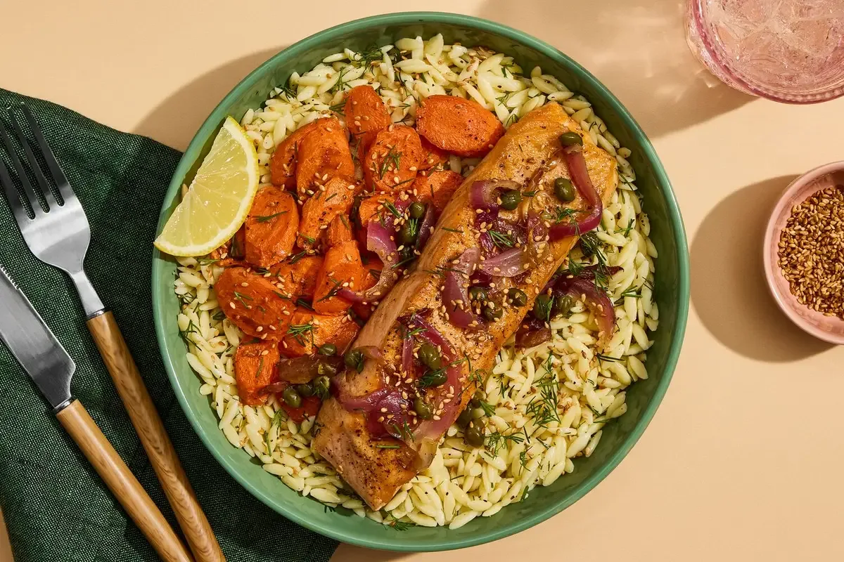 Lemon Brown Butter Salmon & Shrimp