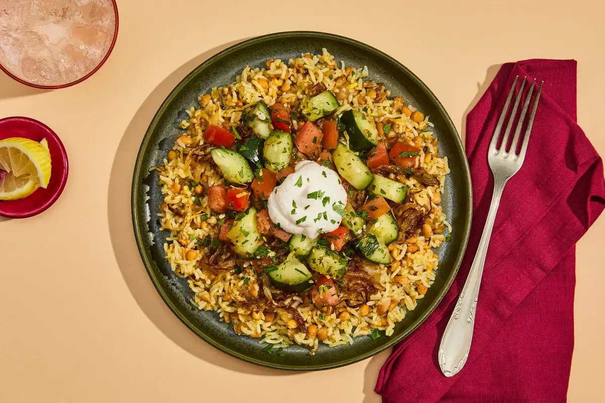 Syrian Rice & Lentils with Wild Salmon