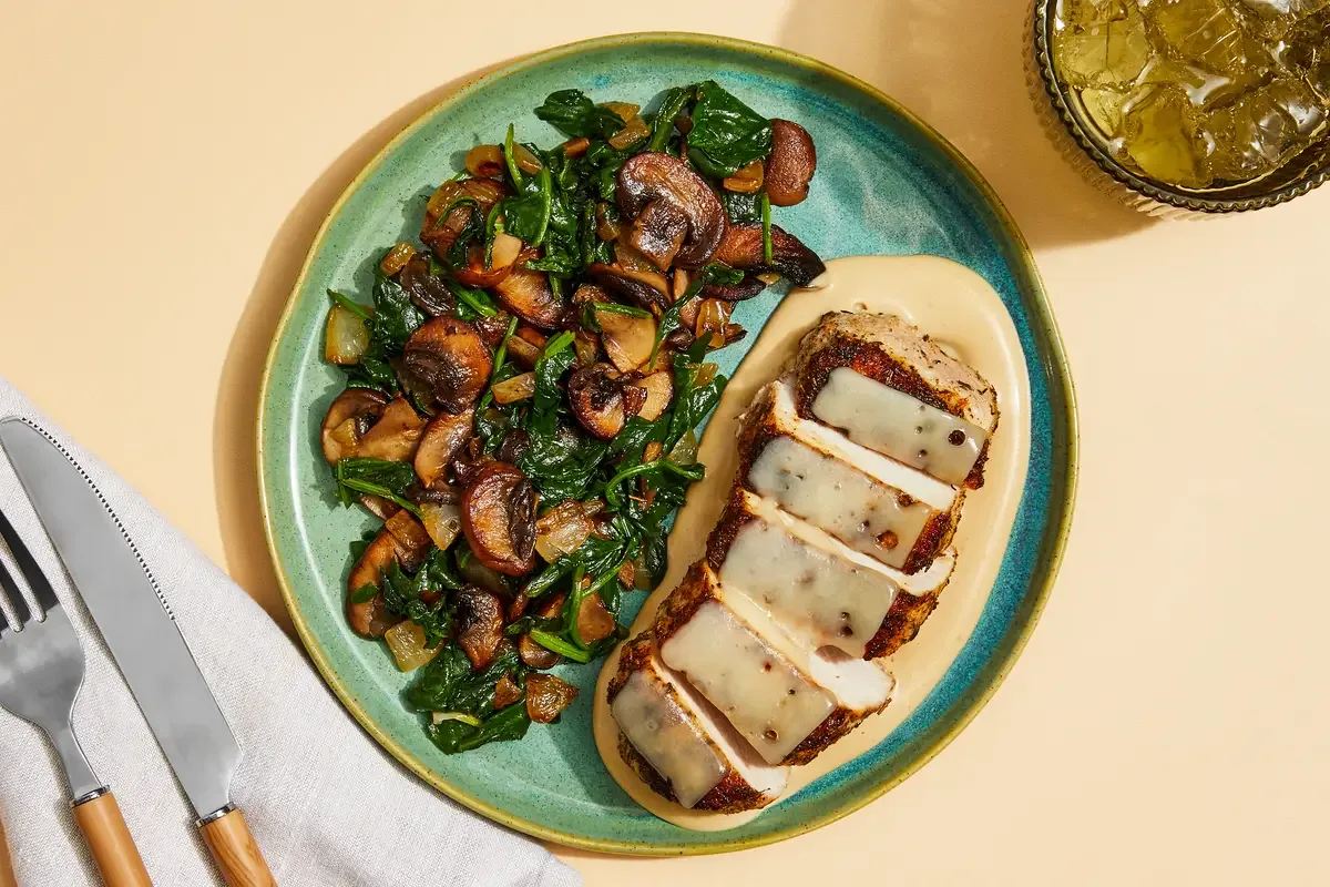 French Onion Pork Chops & Bacon