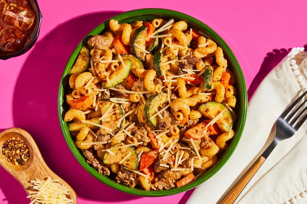 Creamy Gluten Free Fusilli with Turkey