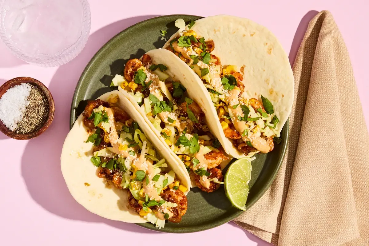 Southwest Tofu Tacos with Corn Slaw