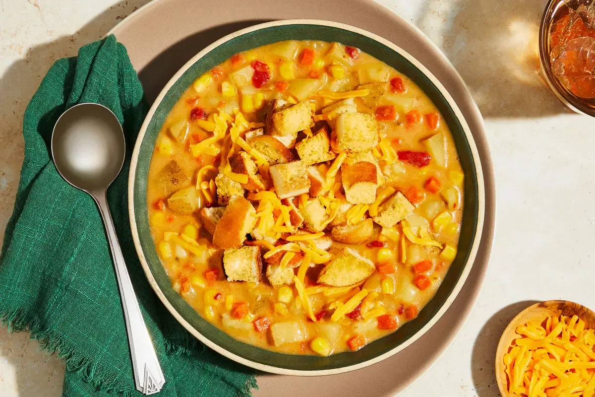 Cheesy Corn & Potato Chowder