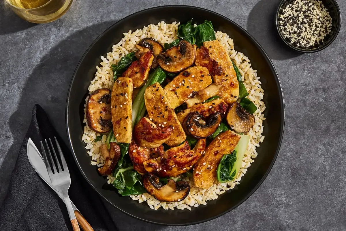 Sesame Ginger Chicken & Mushroom Stir Fry