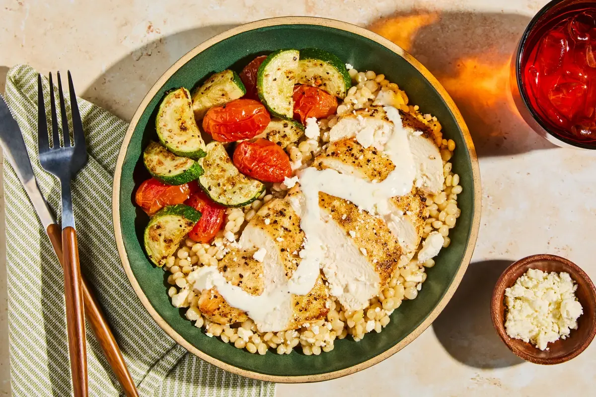 Lemony Organic Chicken & Feta Couscous