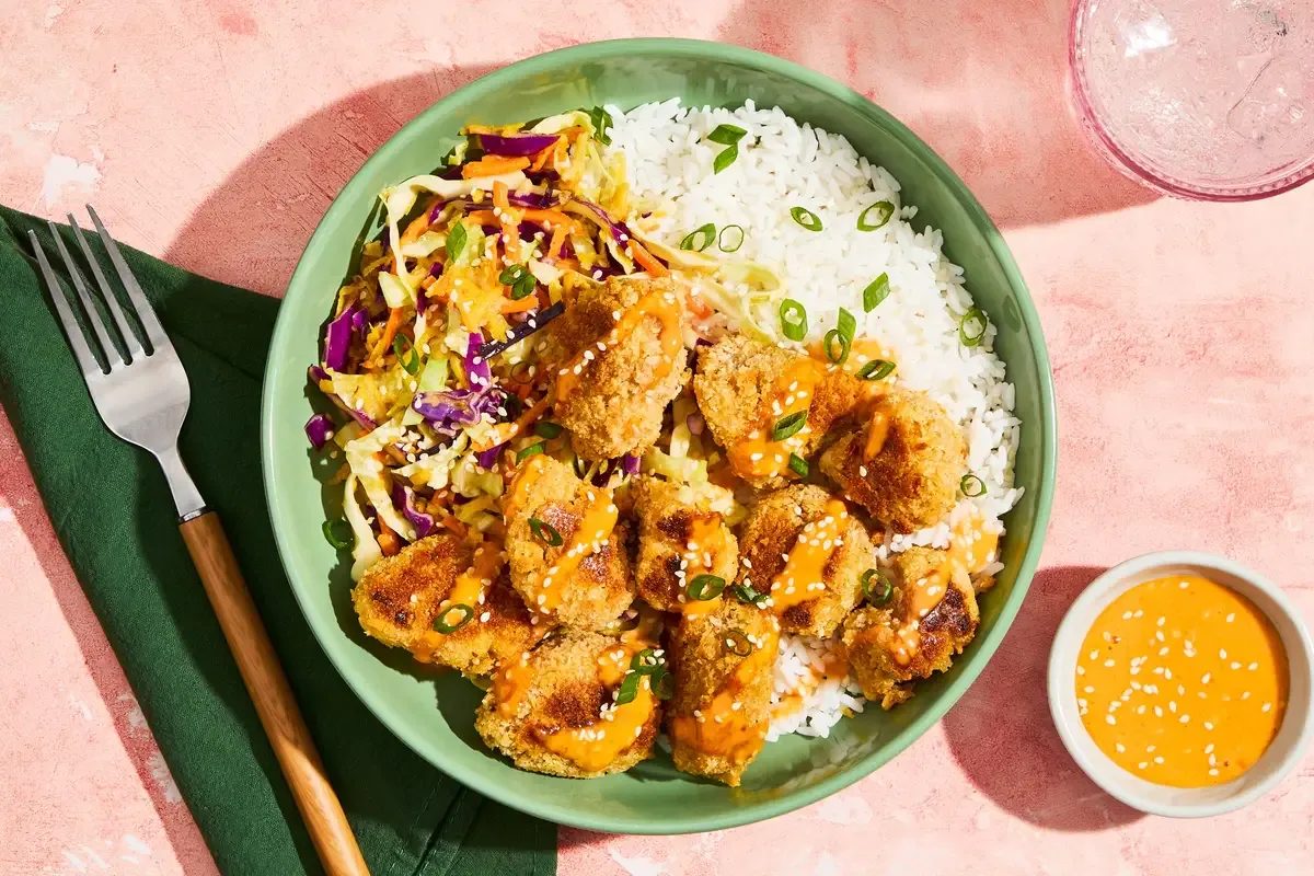 Bang Bang Cauliflower Bowls with Rice