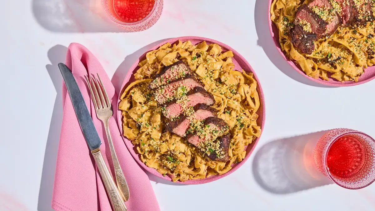 Date Night Steak & Parmesan Fettuccine