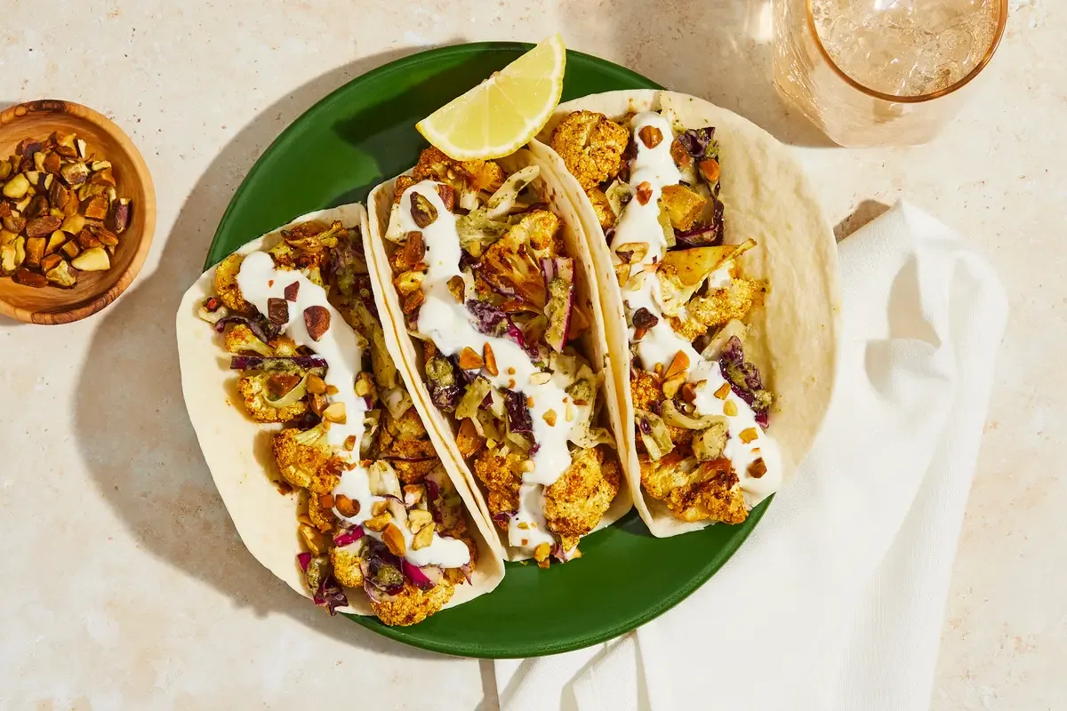 Shawarma Spiced Cauliflower Tacos
