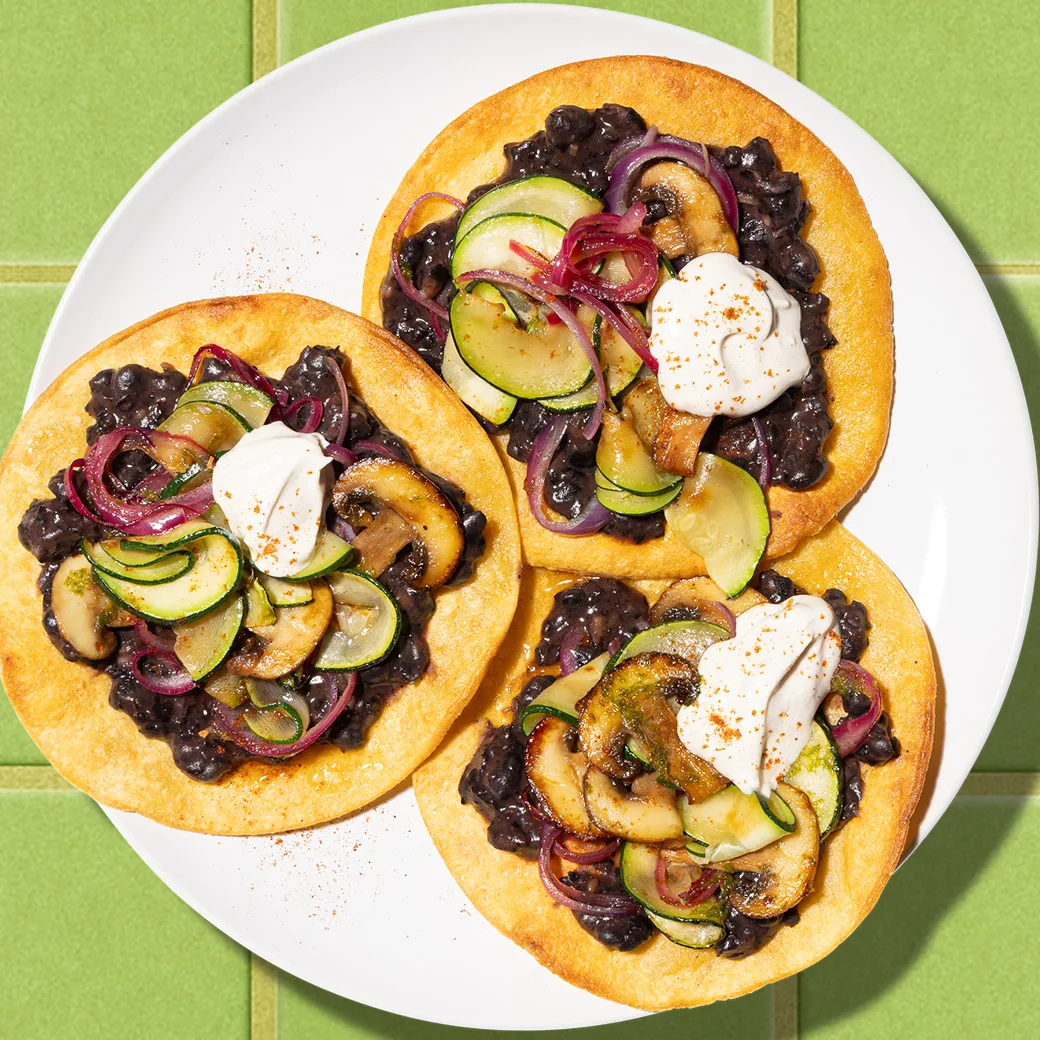 Grilled Veggie Tostadas