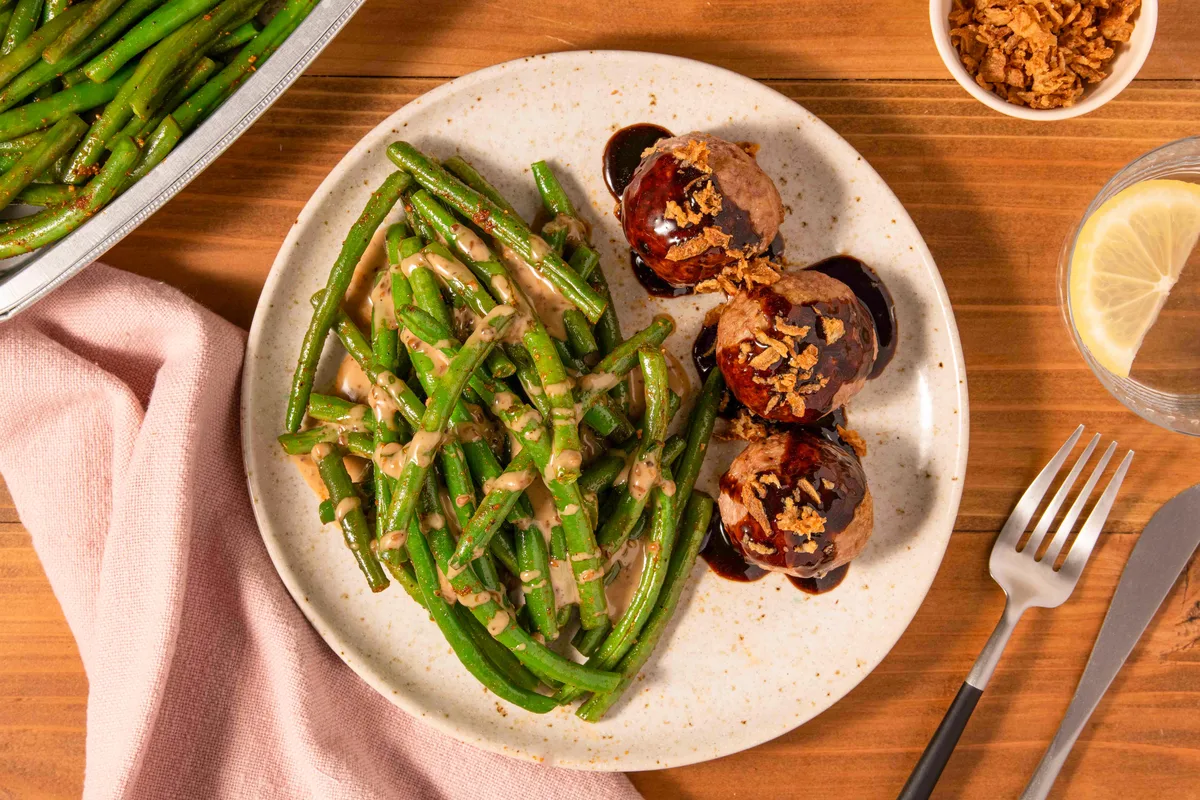 Turkey Meatballs in Sweet Black Pepper Sauce