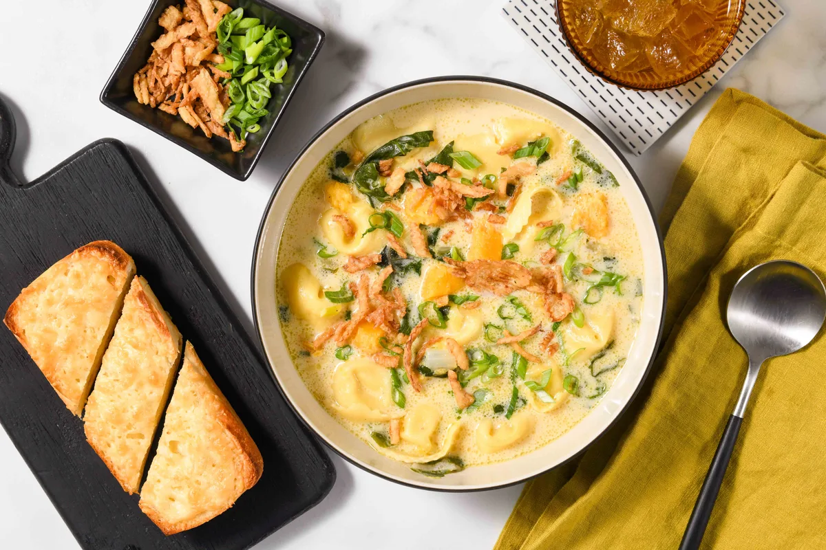 Italian Tortellini and Swiss Chard Soup